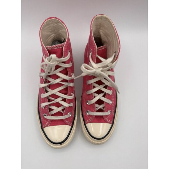 Converse High Tops Sneakers W5.5/ M3.5 Hot Pink Women's Unisex Retro Logo Fold - Picture 5 of 13